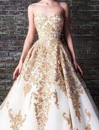 Rami Kadi Details White And Gold Wedding Dress I Am In Love With This Dress Long Wedding Dresses Pretty Dresses Gowns Dresses