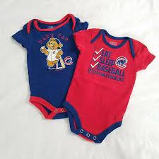 Chicago Cubs Baby Bodysuits 6 9 Months Unisex Boy Girl Shirts Tops Baseball Ebay