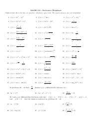 Derivative worksheet pdf ~ solved instructions solve the following similar problem chegg com.x3 + x2y + 4y2 = 6. Derivative Worksheet Homework Math 171 Derivative Worksheet Dierentiate These For Fun Or Practice Whichever You Need The Given Answers Are Not Course Hero