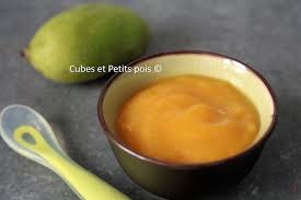 Compote De Mangue Coco Pour Bebe Recette Des 7 Mois Recette Recette Recette Bebe Cube Et Petit Pois