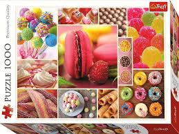 Teams of 4 will complete two puzzles. Arb Games Jigsaw Puzzles Jigsaw Puzzles By Piece Count 1000 Piece Jigsaw Puzzles Trefl 1000s Candy Collage