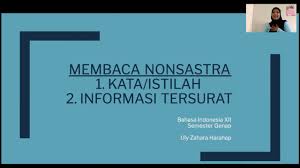 We did not find results for menggali informasi tersurat teks. Bahasa Indonesia Memaknai Kata Istilah Dan Informasi Tersurat Kelas Xii Ms Uly Youtube