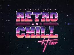 Retro And Chill Template 1980s New Wave Chrome Text Style Chrome Text Poster Template Retro Wave