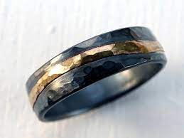 Forged Wedding Band For Men Viking Wedding Ring Forged Mens Etsy Viking Wedding Ring Cool Rings For Men Celtic Wedding Rings