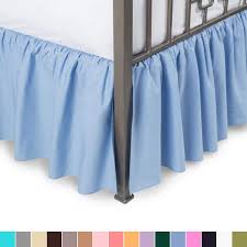 Maybe you would like to learn more about one of these? Rajlinen Ruffled Bed Skirt With Split Corners Olympic Queen 66x80 Inch Blue 17 Inch Drop Bedskirt New Bed Skirts Home Kitchen