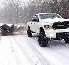 white lifted dodge ram winnipeg beach gimi winter snow dodge trucks american pickup trucks trucks