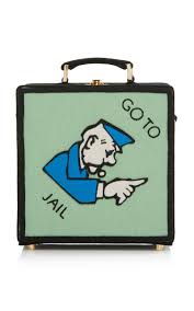 Olympia Le Tan Go To Jail Box Bag In Green Modesens Holiday Handbag Olympia Le Tan Evening Handbag