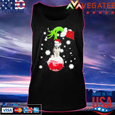 Customize with either a name or initials. Grinch Hand Holding Ornament Husky Christmas Sweater Hoodie Sweater Long Sleeve And Tank Top