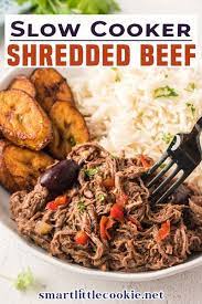 Slow Cooker Shredded Beef Pulled Beef Recipe Smart Little Cookie Recipe Slow Cooker Shredded Beef Beef Recipes Shredded Beef Recipes