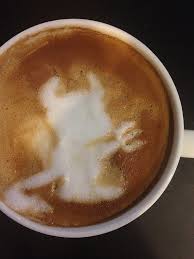 geek latte art gnu beastie golang latte coffee art latte art