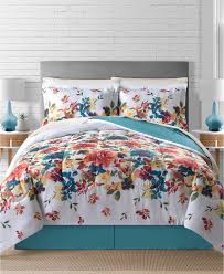 See more ideas about red bedding, beautiful bedrooms, bedroom decor. Bright Floral Flowers Girls Turquoise Full Comforter Set 8 Piece Bed In A Bag Walmart Com Walmart Com