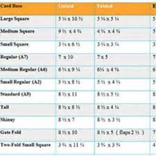 Greeting Card Sizes Chart Greeting Card Size Envelope