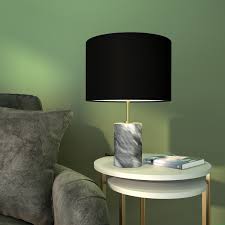 Exquisite pieces, handmade in italy by fine artisans. Black Grey Marble Table Lamp Shipton Ebay