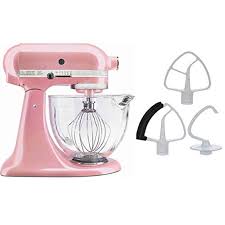 For 100 years, the kitchenaid stand mixer has made it easy as pie to mix ingredients, doing all the hard work so you can enjoy the fun. Kitchenaid 5 Quart Stand Mixer Glass Bowl Guava Pink Walmart Com Walmart Com