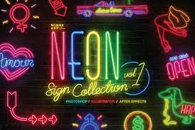 Neon Sign Collection Volume One Graphics834 E5556 Youworkforthem Neon Signs Wings Art Neon