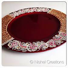 amazing mehndi plate designs 2 decorideaz com plate design henna candles plates