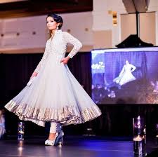 Gorgeous White Umbrella Frock With Silver Ruffles At The Bottom Indian Dresses Traditional Dresses Indian Attire