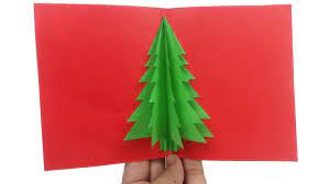 This 3d christmas tree card is a fun project for all ages! How To Make Christmas Tree Pop Up Card Easy 3d Christmas Pop Up Card For Christmas 2018 Cards Youtube