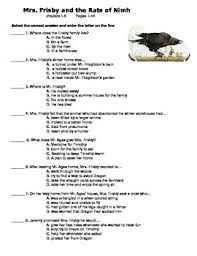 You can use this swimming information to make your own swimming trivia questions. Mrs Frisby And The Rats Of Nimh Quizzes Worksheets Teaching Resources Tpt