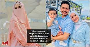 Pelakon dan pengacara elfira loy mengakui dirinya terpikat dengan personaliti dan keperibadian tunangnya, muhammad faris. Elfira Loy Buka Cerita Suami Kena Hafal Surah Al Mulk Sebelum Nikah