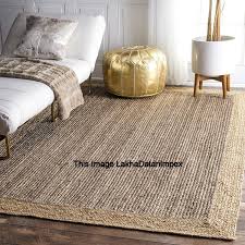 Indian Braided Jute Rug Rag Hand Woven Natural Jute Area Rugs For Home Decor Rugs Availbale In Multiple Sizes Natural In 2020 Natural Jute Rug Jute Rug Solid Area Rugs