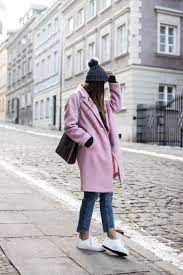 Pink Coat Girl Street Streetfashion White Jeans Zara Mango Spring Coats For Women Pink Coat Outfit Winter Winter Coat Outfits