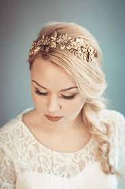 Gold Bridal Headpiece Golden Floral Tiara Bridal Headband Etsy Gold Bridal Headpiece Flower Headband Hairstyles Wedding Hair Accessories