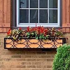 Wrought iron window boxes & metal window box planters. 84 Canterbury Window Box