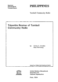 Tripartite Review Of Tambuli Community Radio Philippines Mission Unesco Digital Library