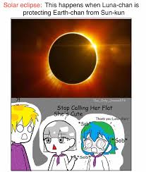 Solar Eclipse Earth Chan Space Anime Earth Earth Memes