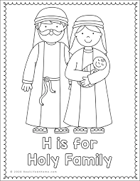 Download and print these holy family coloring pages for free. Catholic Letter Of The Week Worksheets And Coloring Pages For F J