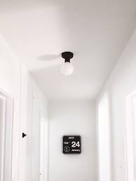 Simple Hallway Lighting With The Satco Globe Buble Light Fixture Makeover Simple Light Fixtures Light Fixtures