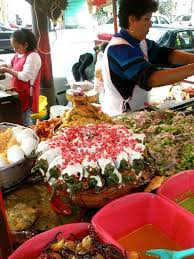 Street Vendor Selling Chiles En Nogada In Mexico Ttdd Street Food Market Food Street Food