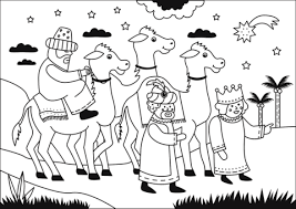 Dibujos Navidad Para Colorear Reyes Magos