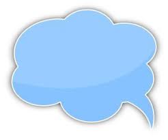 Speech Bubble Cloud Blue Left Text Balloon Bubbles Frame Border Design