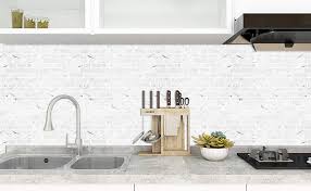 In this kitchen the dark. Amazon Com Vamos Tile Peel And Stick Backsplash For Kitchen Stick On Peel And Stick Tile For Wall Self Adhesive 3d Wall Sticker Vinyl Tiles Marble Look 10 Sheet Thicker Kitchen Dining