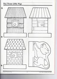Print out the black and white sequencing cards. The Three Little Pigs Kindergarten Nana