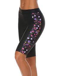 Ekouaer Women S Stretch Board Short With Inner Lining Comfort Quick Dry For Swimming Black Xl Swimsuit Pants Swim Capris Swim Shorts Women