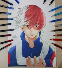 Todoroki By Amandamarques Art Visit Our Website For More Anime And Animeart Myheroacademia Hero Quirk Oneforall Anime Anime Art Art