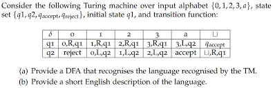 The function rep(x, times) just repeats x a the number times specified by times. Solved Consider The Following Turing Machine Over Input Chegg Com