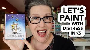 More simple painting with Distress Inks + charming designs from Anita Jeram 