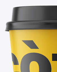 Matte Coffee Cup Mockup In Stationery Mockups On Yellow Images Object Mockups