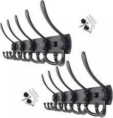 I needed a new wall mounted coat rack for my apartment. Coat Rack Wall Mounted Hooks For Hanging Hook Rack Hook Rail Coat Hanger Wall Mount For Jacket Clothes Hats Towel Black 2 Coat Racks Aliexpress
