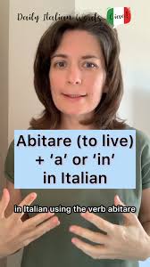 In quale città abiti? Which city do you live in?