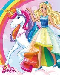 Enter An Enchanting World Where A Unicorn Can Be Your Best Friend As You Join Barbie For A Magical Journey In Dre Barbie Drawing Unicorn Barbie Unicorn Poster