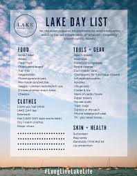 Lake Day Packing List Pontoon Boat Accessories Lake Fun Lake Boat