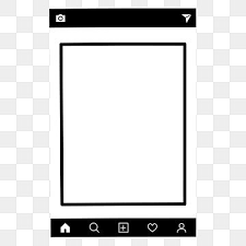 Black And White Instagram Post Page Frame Vector Icon Instagram Frame Border Png And Vector With Transparent Background For Free Download Black And White Instagram Vector Icons Free Instagram Posts