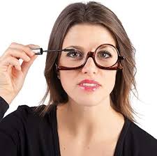 Young21 Lunettes De Maquillage Rotatives Lunettes Loupes Kit D'Outils pour  Lunettes Pliantes Cosmétiques