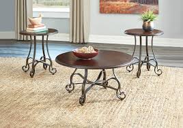 Made of acacia veneers, wood and engineered wood. Carshaw Brown 3pc Occasional Table Set Cincinnati Overstock Warehouse