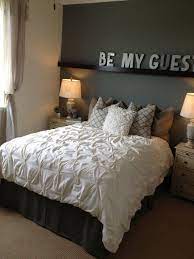 A ceiling fan and blackout shades on the windows let them make the room feel just right. Guest Bedroom 4 Guest Bedroom Design Home Bedroom Bedroom Design